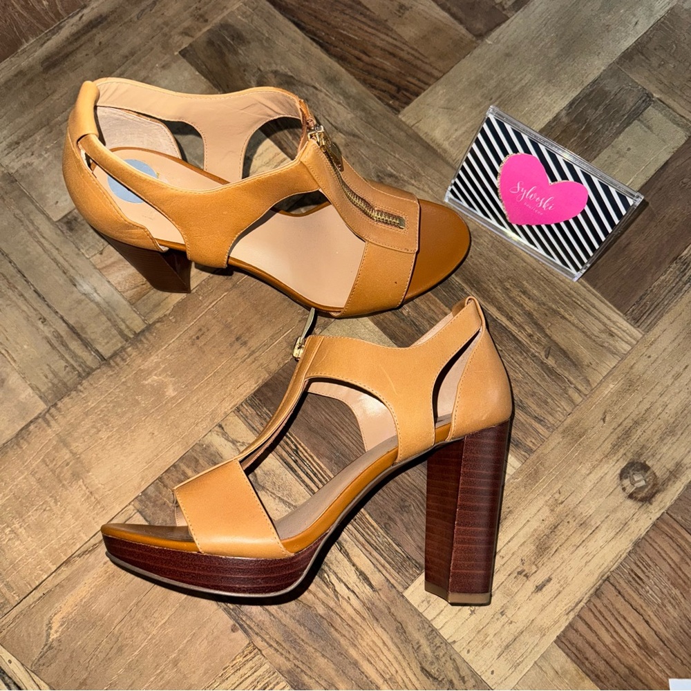 Stylish Tan Platform Heels